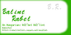 balint rabel business card